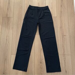 Princess Polly Navy Pinstripe Pants